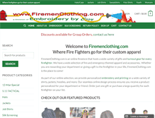 Tablet Screenshot of firemenclothing.com